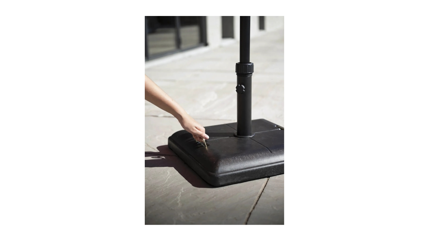 Concrete Black Napoli Parasol Base